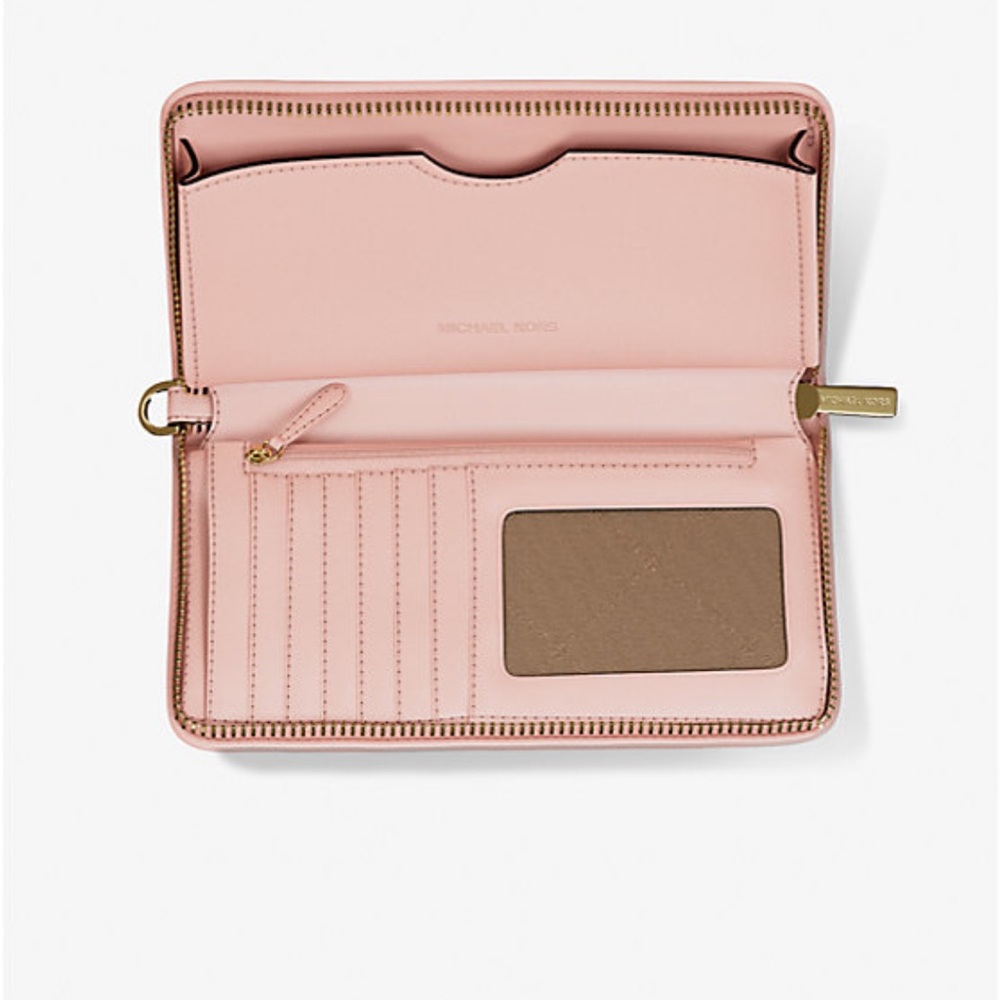 Michael Kors Blush and White Logo Wallet - Picture 4 of 6